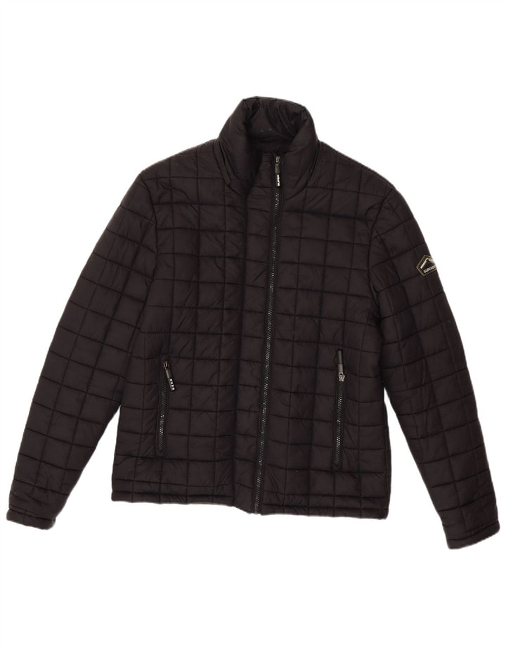 Superdry Mens Padded Jacket UK 40 Large Black Nylon