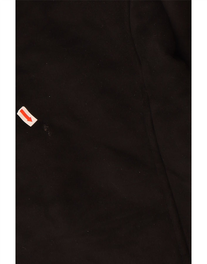 ZARA Womens Sherpa Biker Jacket UK 12 Medium Black Polyester