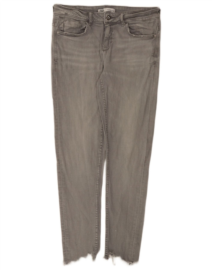 Zara Womens Slim Jeans EU 40 Medium W30 L27 Grey Cotton