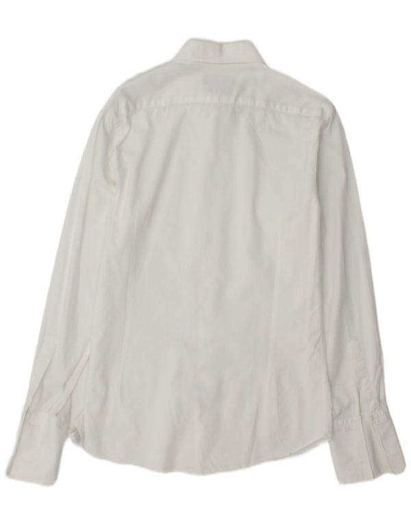 Massimo Dutti Mens Slim Fit Shirt Size 39 15 1/2 Medium White