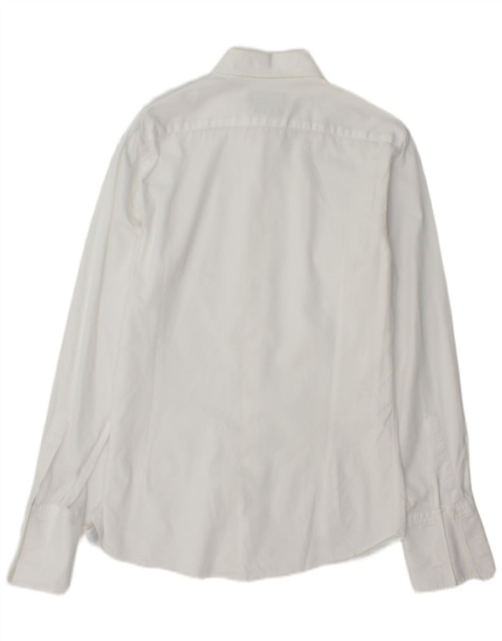 Massimo Dutti Mens Slim Fit Shirt Size 39 15 1/2 Medium White