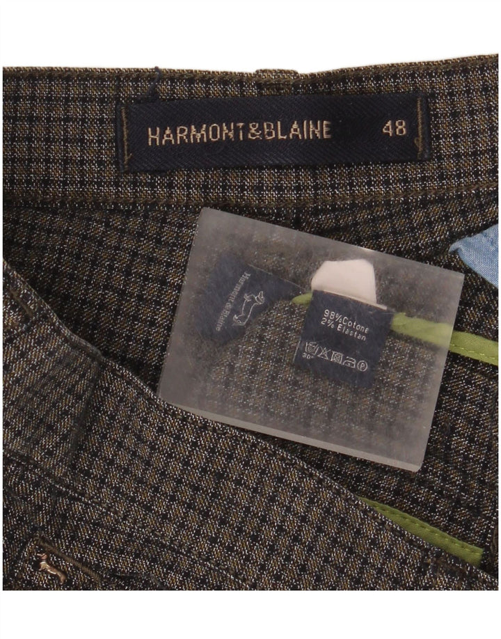 Harmont & Blaine Mens Casual Trousers IT 48 Medium W34 L34 Grey Check