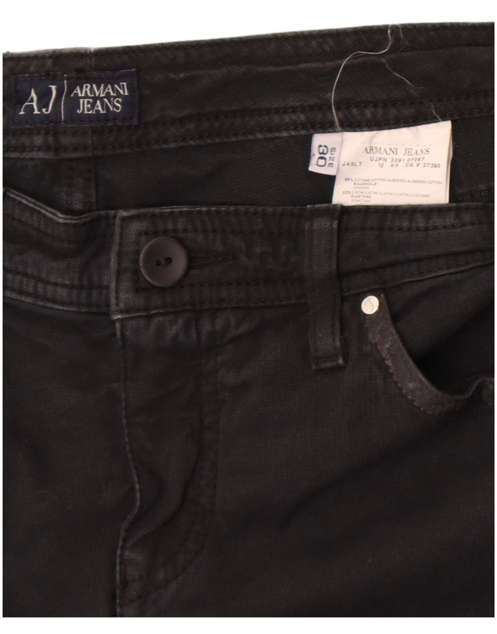 Armani Womens Bootcut Jeans W30 L31 Black Cotton