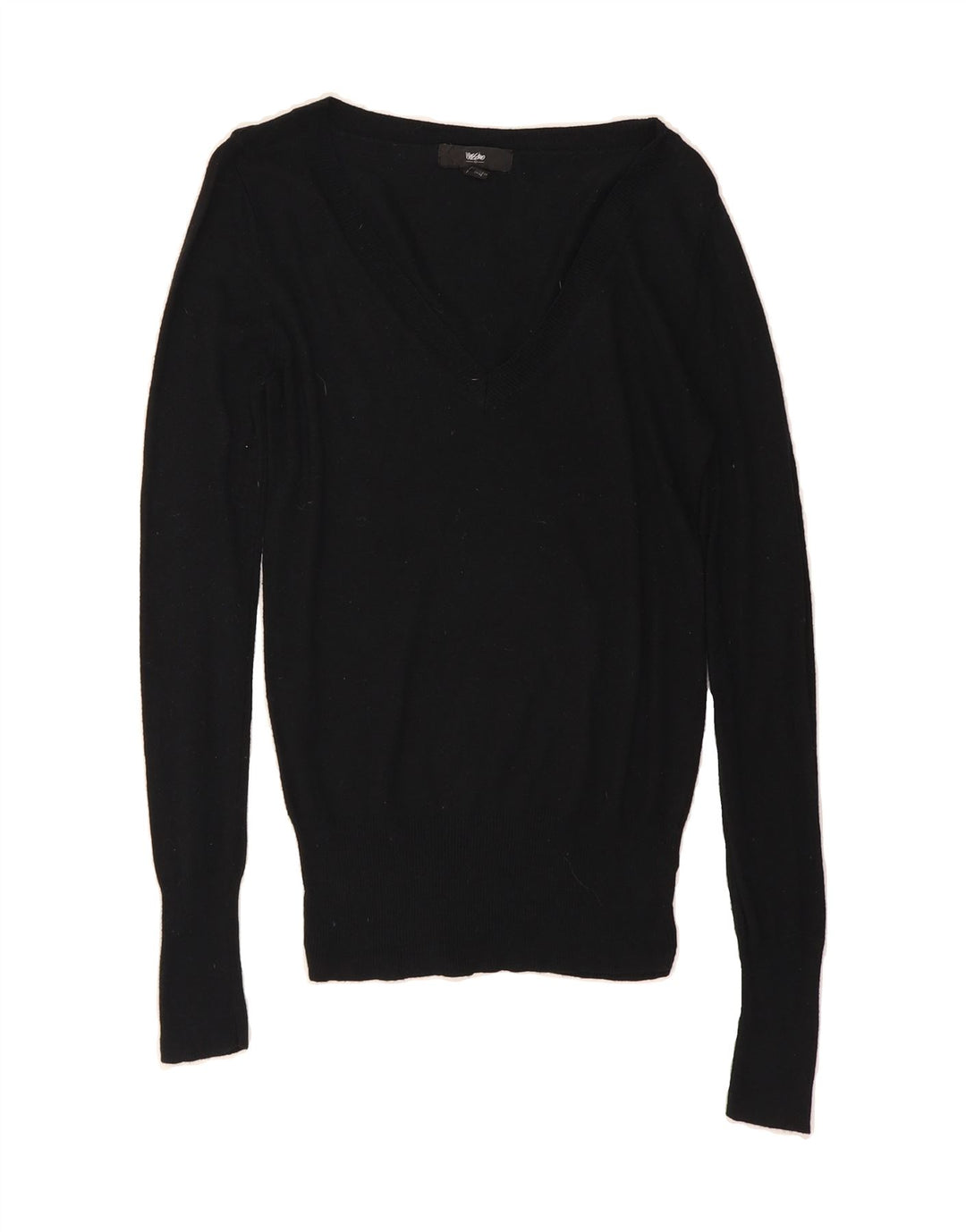 MOSSIMO Womens V-Neck Jumper Sweater UK 10 Small Black Rayon Vintage Mossimo and Second-Hand Mossimo from Messina Hembry 