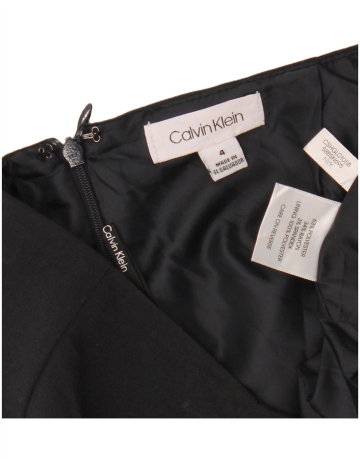 CALVIN KLEIN Womens Wrap Skirt US 4 Small W30  Black Polyester