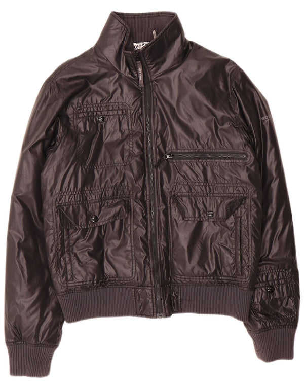 Woolrich Mens Bomber Jacket UK 38 Medium Black Nylon