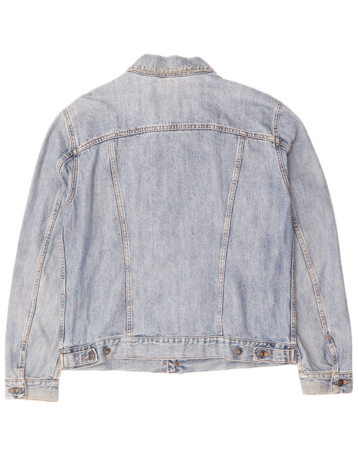 CARRERA Mens Denim Jacket UK 40 Large Blue Cotton