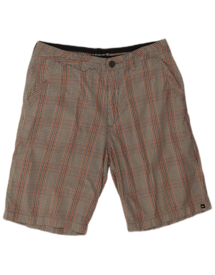 Quiksilver Mens Chino Shorts W32 Medium Multicoloured Check Cotton