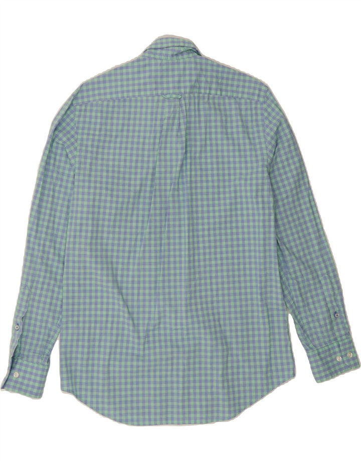IZOD Mens Shirt Medium Green Check Cotton Vintage Izod and Second-Hand Izod from Messina Hembry 