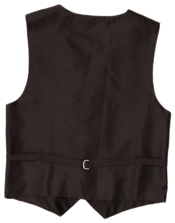 Vintage Mens Waistcoat IT 46 Small Black