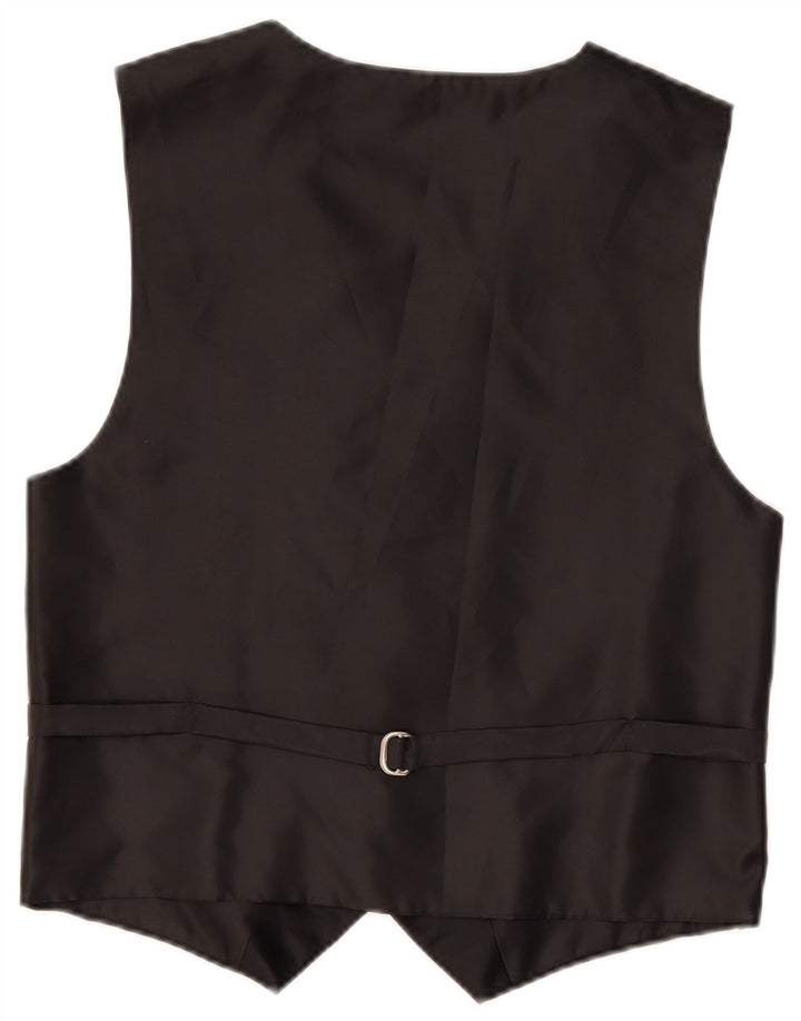 Vintage Mens Waistcoat IT 46 Small Black