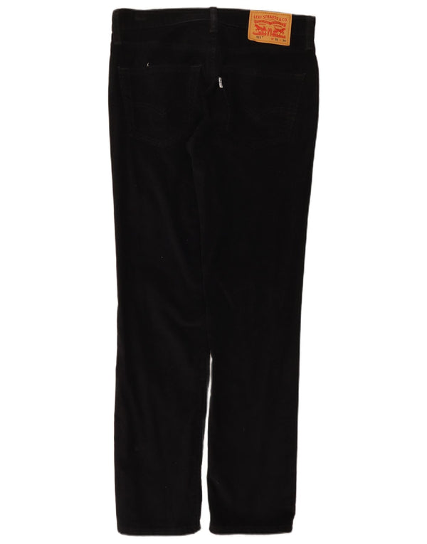 Levi's Mens 511 Slim Corduroy Trousers W31 L30 Black Cotton