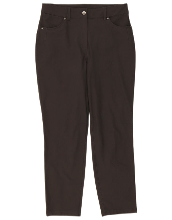 Lululemon Womens High Waist Slim Cropped Trousers US 8 Medium W30 L26 Grey