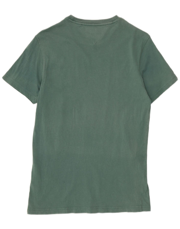 Tommy Hilfiger Mens T-Shirt Top Small Green Cotton