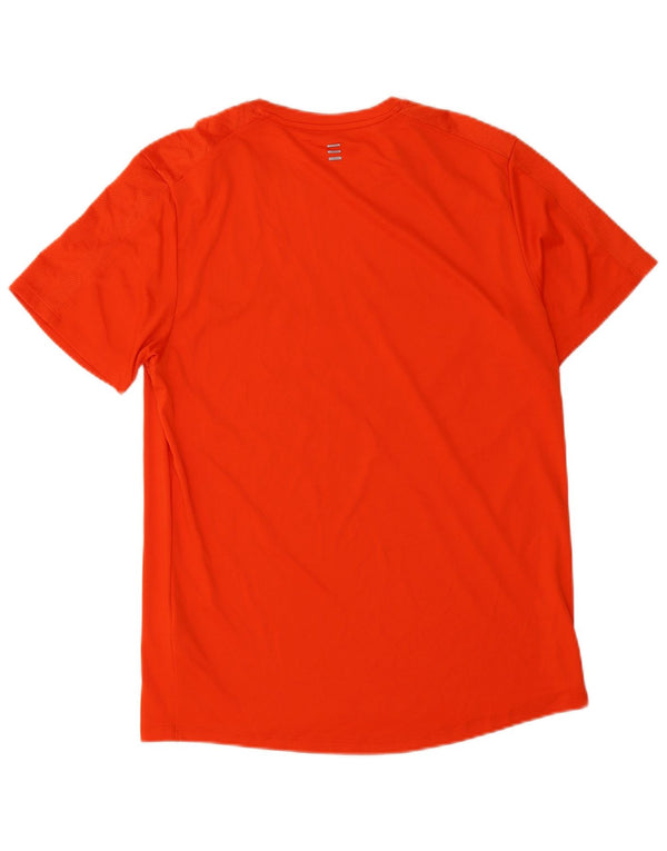Under Armour Mens Heat Gear Graphic T-Shirt Top Medium Orange Polyester