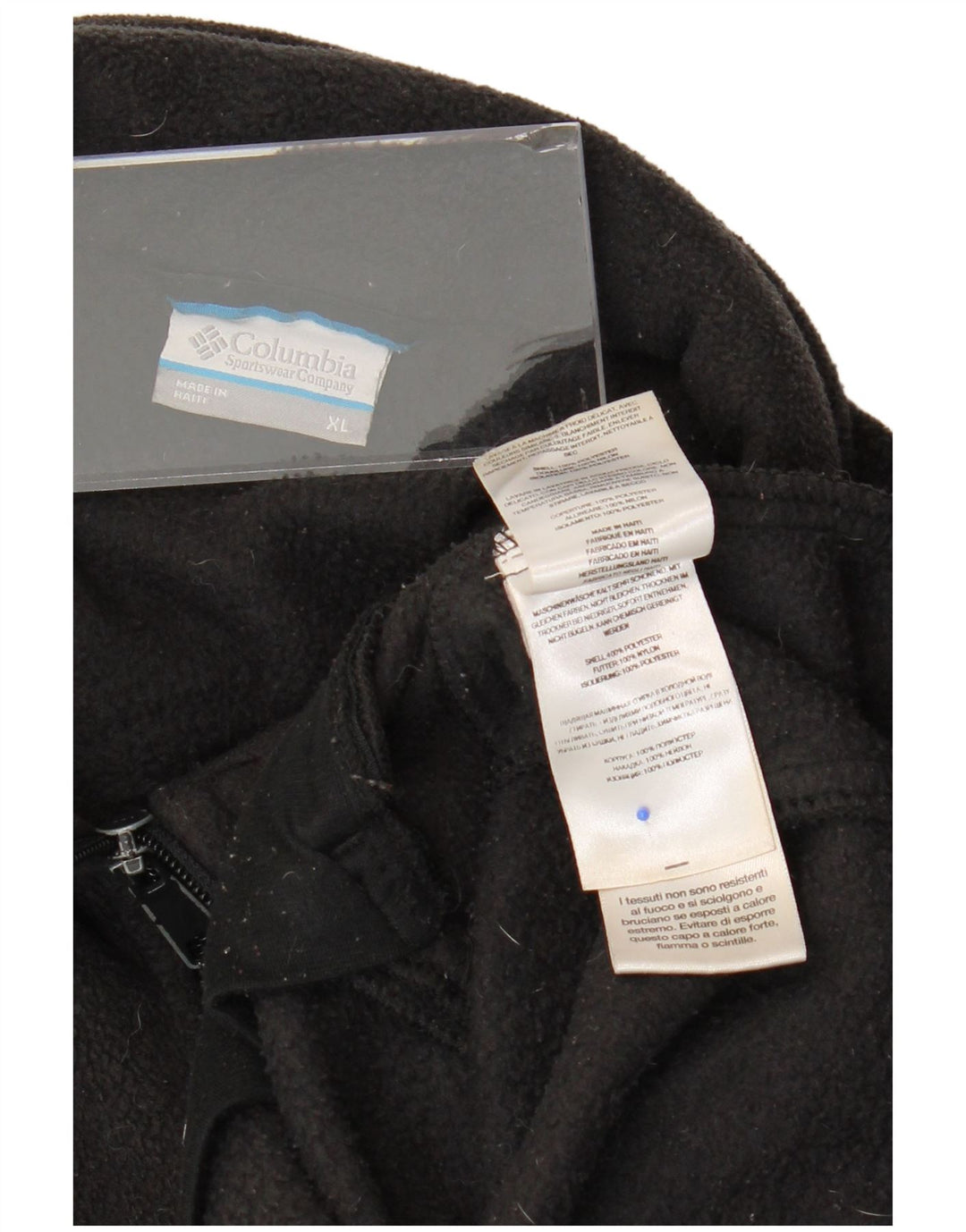 COLUMBIA Mens Fleece Jacket UK 42 XL Black Polyester