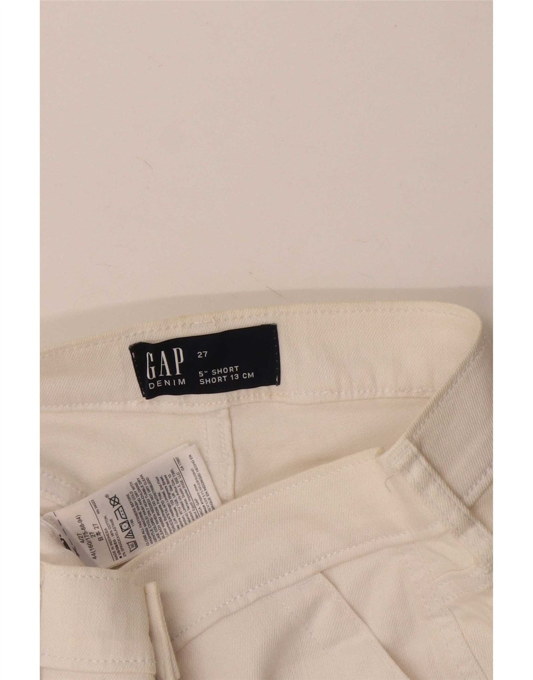 Gap Womens Denim Shorts W27 Small White Cotton