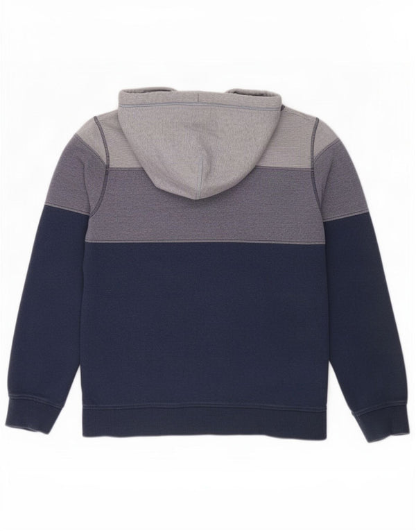 Fat Face Mens Zip Hoodie Sweater Large Navy Blue Colourblock Cotton
