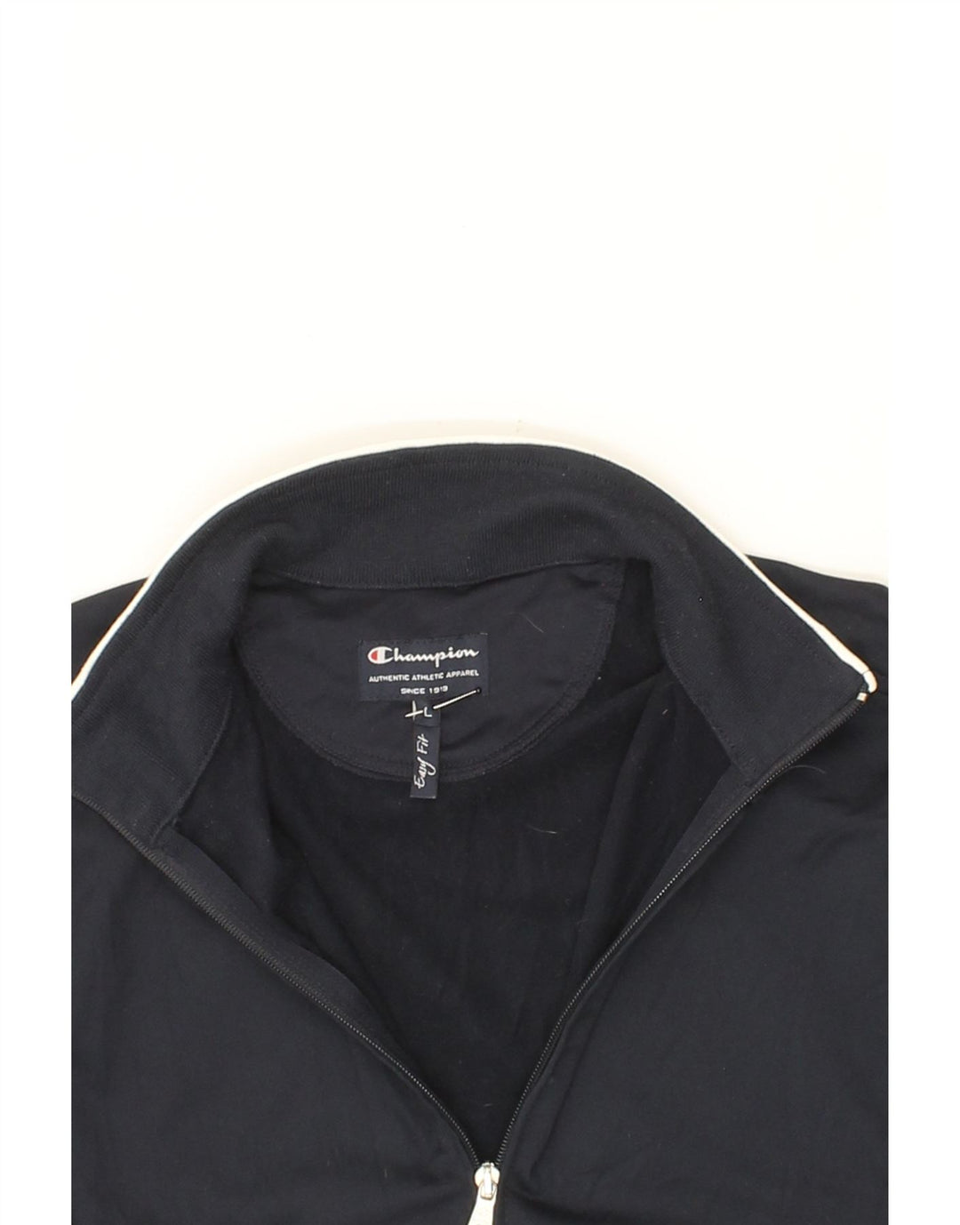 CHAMPION Mens Tracksuit Top Jacket Large Black Polyester Vintage Champion and Second-Hand Champion from Messina Hembry 