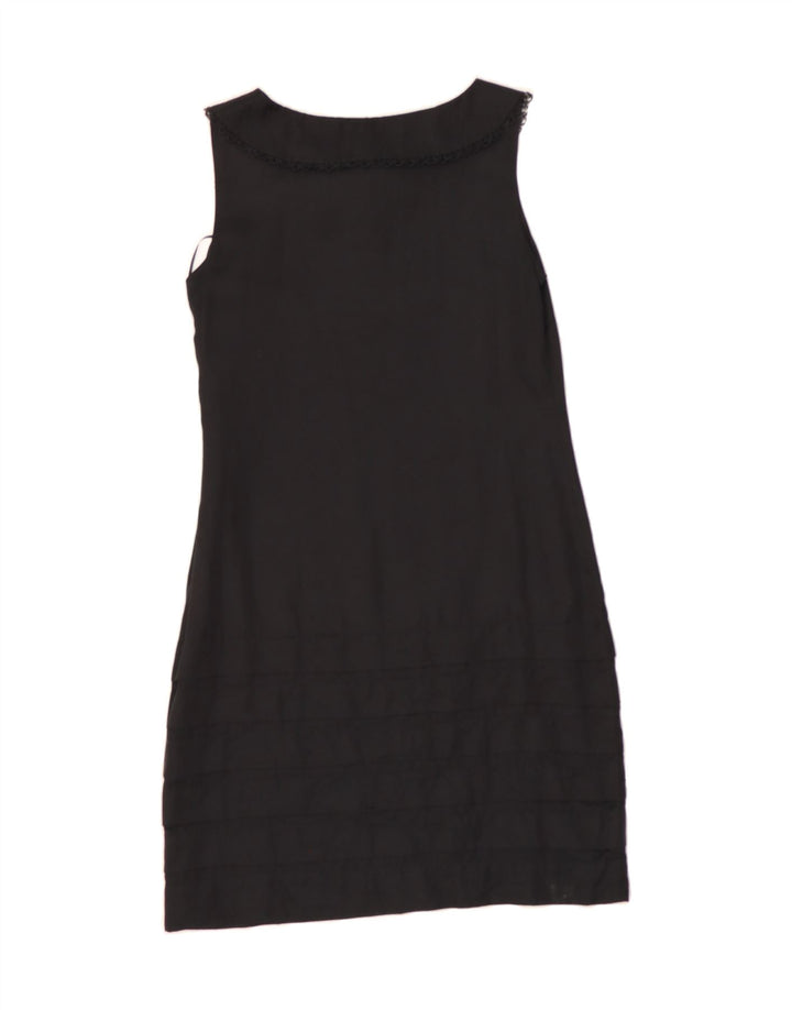 OASIS Womens Sleeveless Shift Dress UK 10 Small Black Silk Vintage Oasis and Second-Hand Oasis from Messina Hembry 