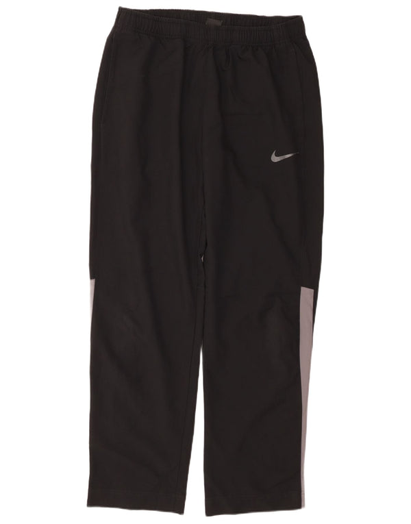 NIKE Mens Dri Fit Tracksuit Trousers Large  Black Colourblock Polyester