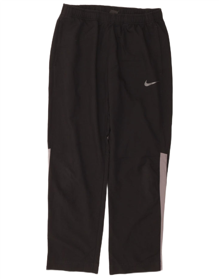 NIKE Mens Dri Fit Tracksuit Trousers Large  Black Colourblock Polyester