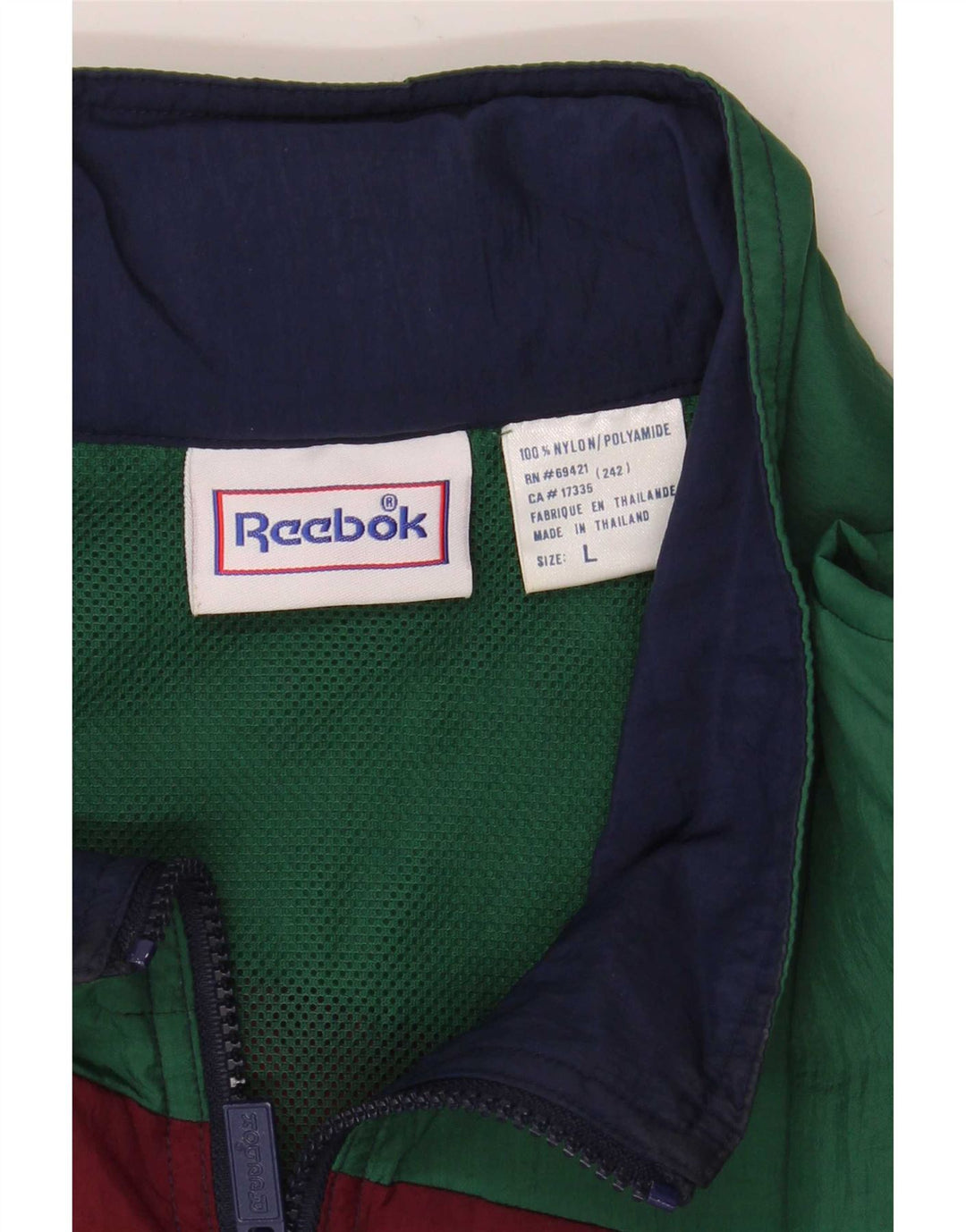 Reebok Mens Tracksuit Top Jacket UK 40 Large Multicoloured Colourblock