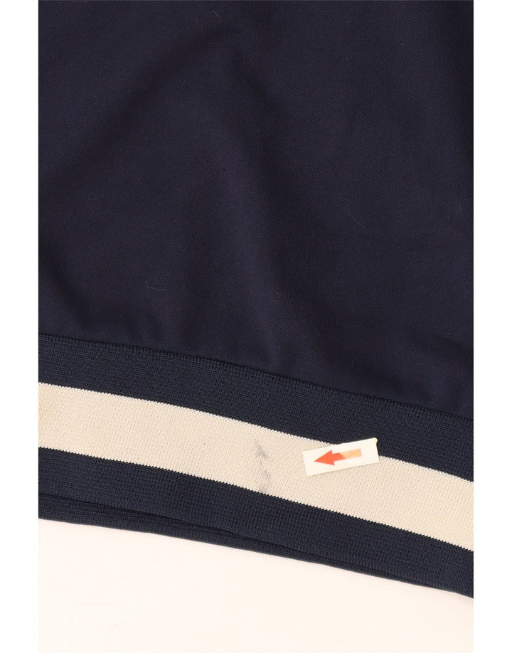 ASICS Mens Tracksuit Top Jacket XL Navy Blue Colourblock Polyester