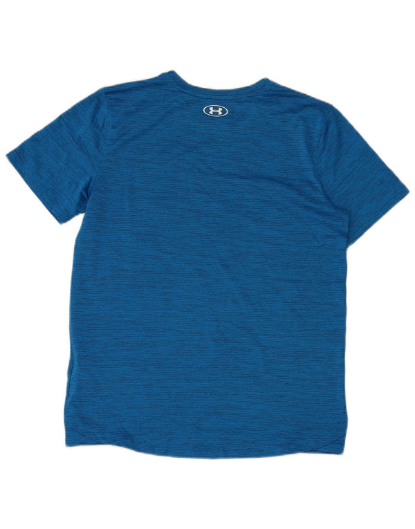 Under Armour Boys Graphic T-Shirt Top 13-14 Years XL Blue Pinstripe