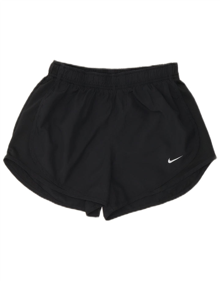 Nike Womens Dri Fit Sport Shorts UK 8 Small Black Polyester
