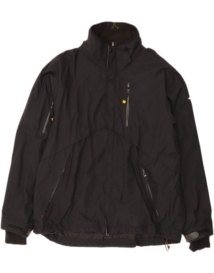 CAT Mens Rain Jacket UK 44 2XL Black Nylon