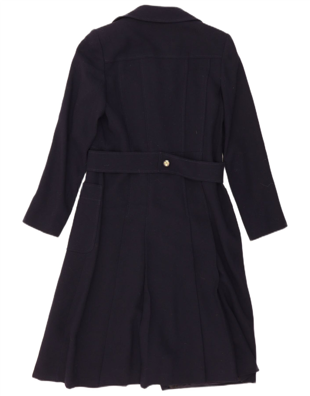Vintage Womens Overcoat UK 10 Small Navy Blue