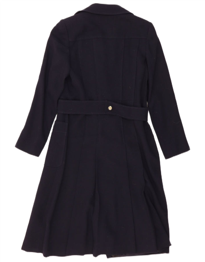 Vintage Womens Overcoat UK 10 Small Navy Blue