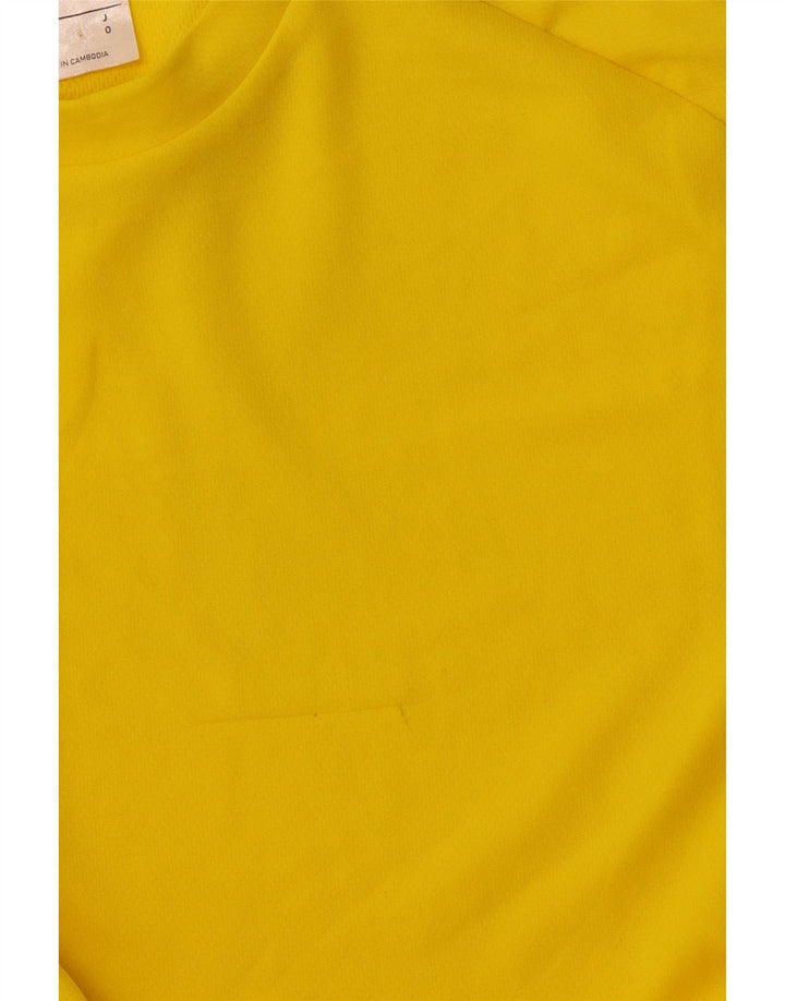 ADIDAS Mens Climalite T-Shirt Top Medium Yellow Polyester