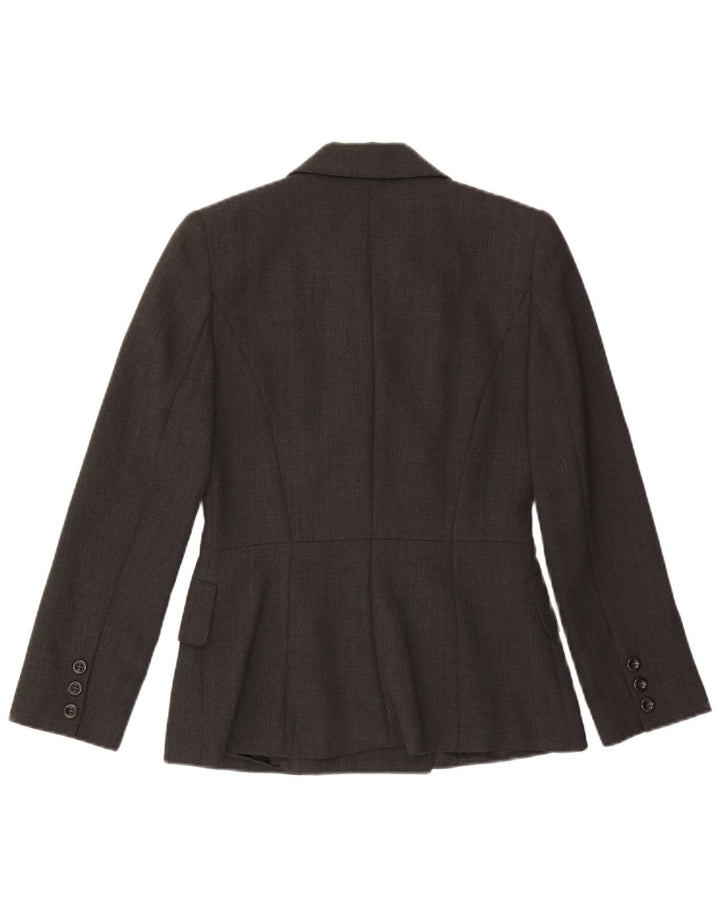 SPORTSTAFF Womens Double Breasted Blazer Jacket IT 44 Medium Grey Wool