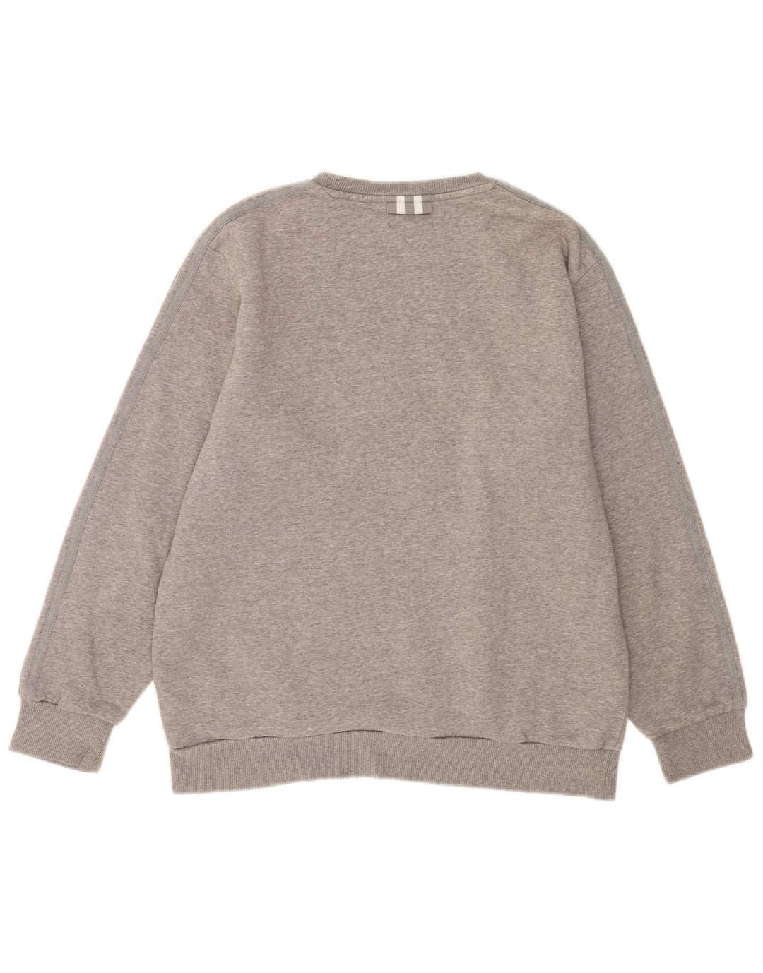 Adidas Mens Sweatshirt Jumper Large Grey Flecked Cotton