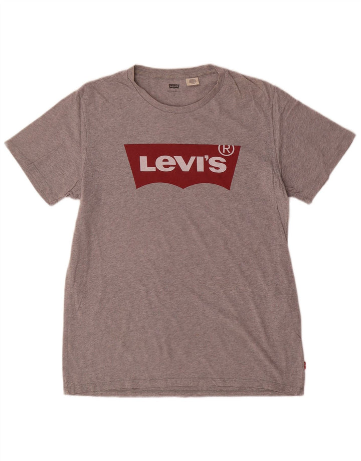Levi's Mens Graphic T-Shirt Top Small Grey Cotton