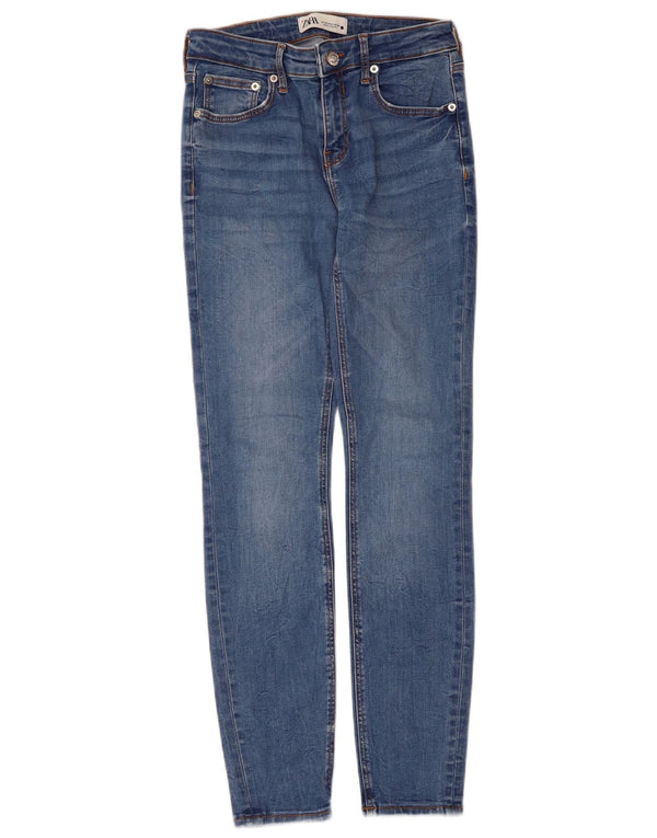 Zara Womens Skinny Jeans EU 38 Small W28 L28 Blue Cotton
