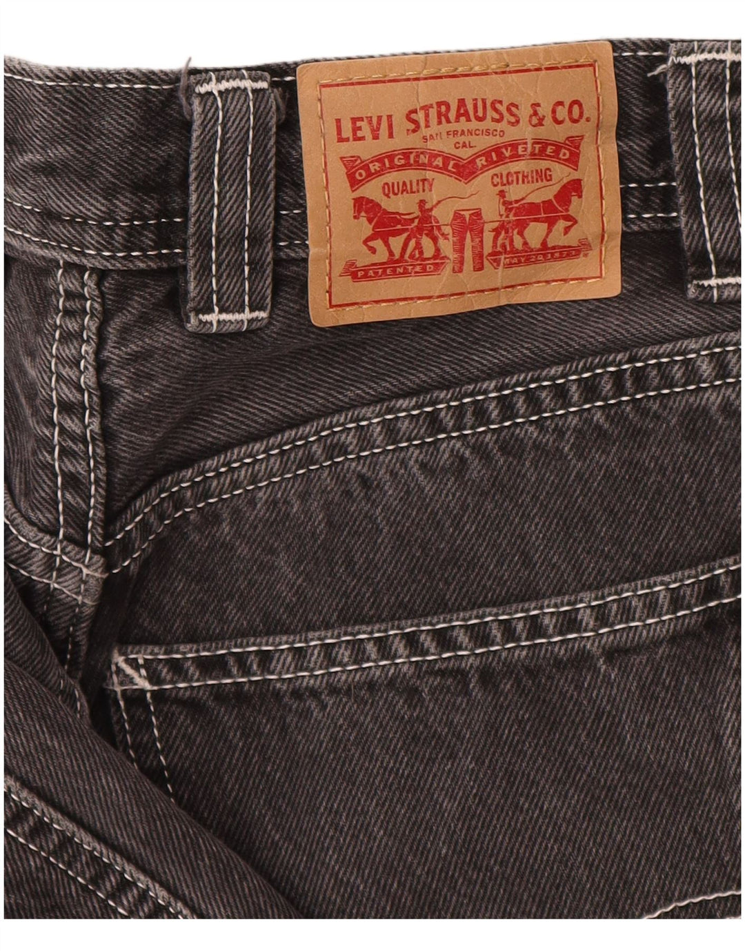 Levi's Womens Cargo Tapered Jeans W25 L26 Grey Cotton