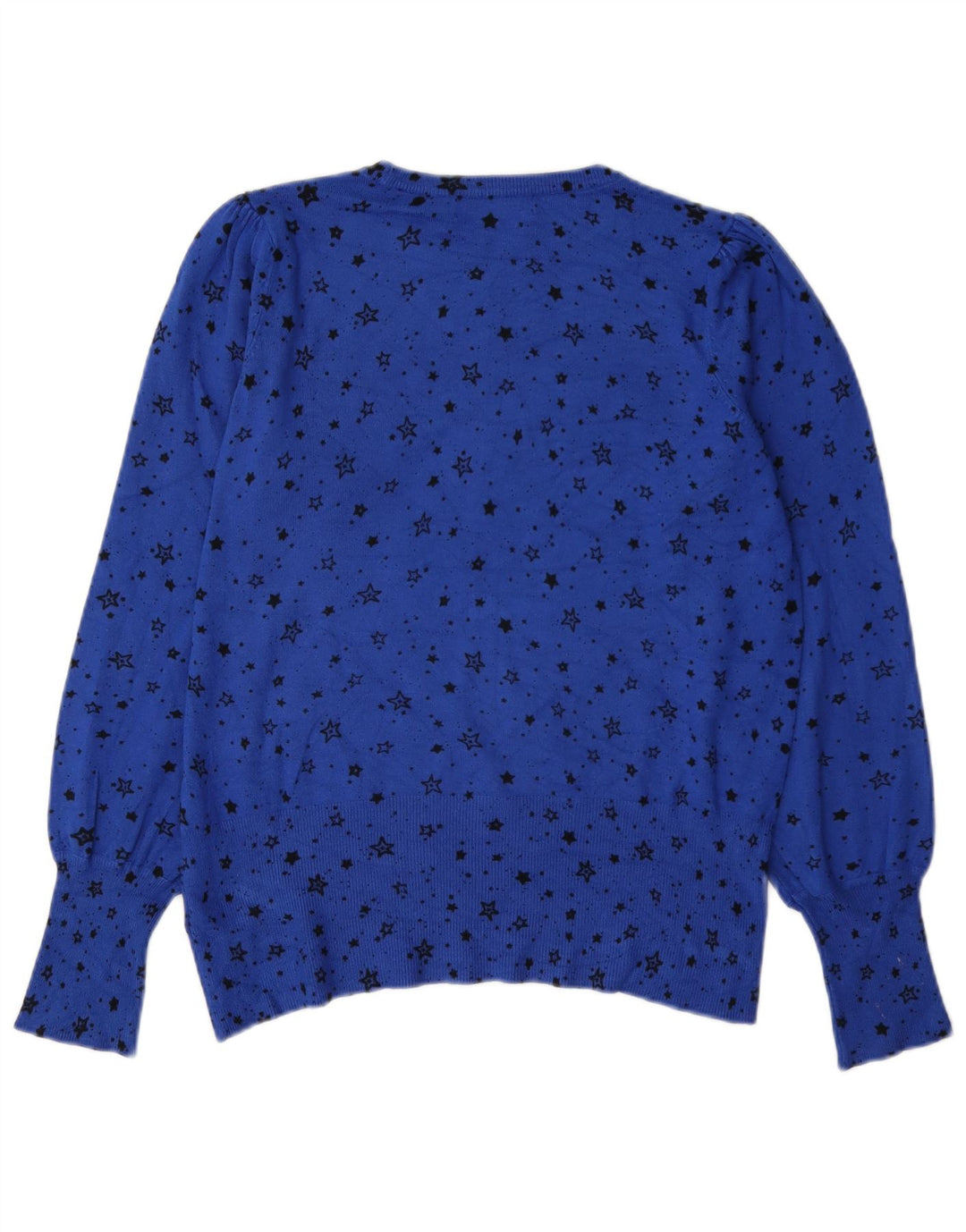 Marks & Spencer Womens Boat Neck Jumper Sweater UK 14 Medium Blue