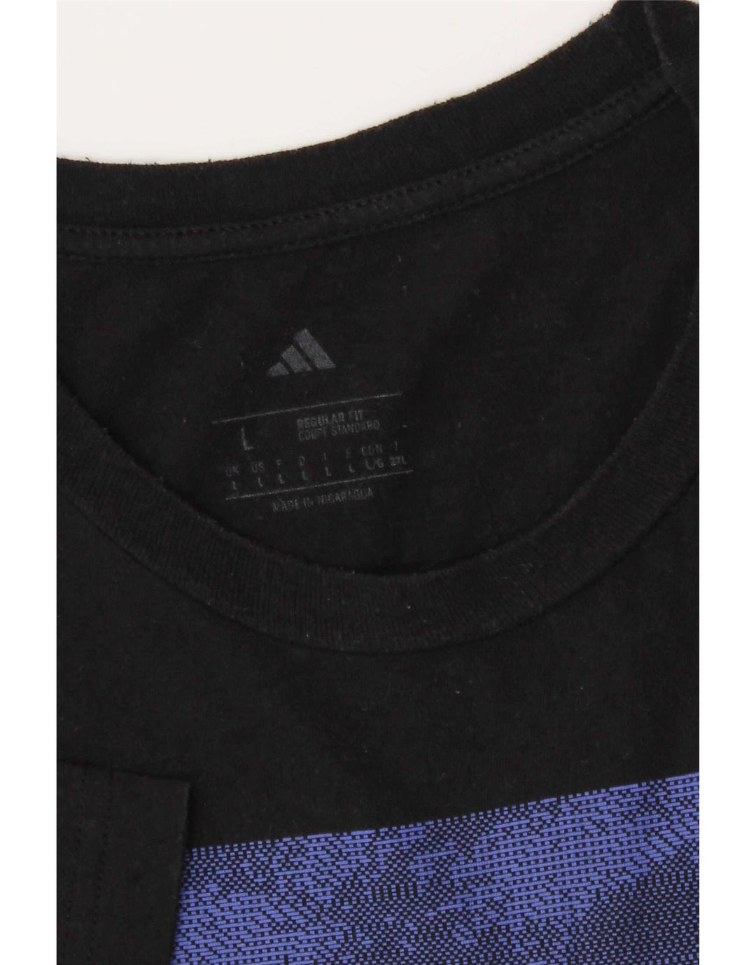 Adidas Mens Regular Fit Graphic T-Shirt Top Large Black