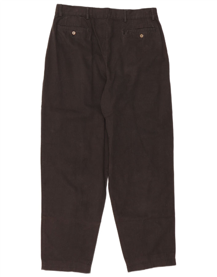 CASA BLANCA Mens Pegged Chino Trousers W34 L31 Black Cotton