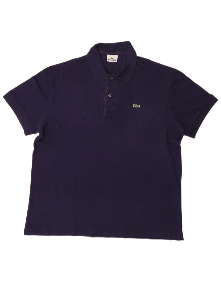 Lacoste Mens Polo Shirt Size 6 XL Navy Blue Cotton