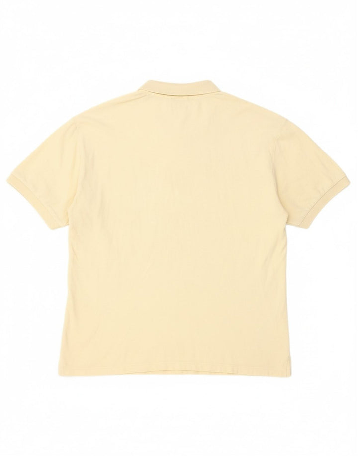 FILA Mens Polo Shirt IT 50 Medium Off White Cotton
