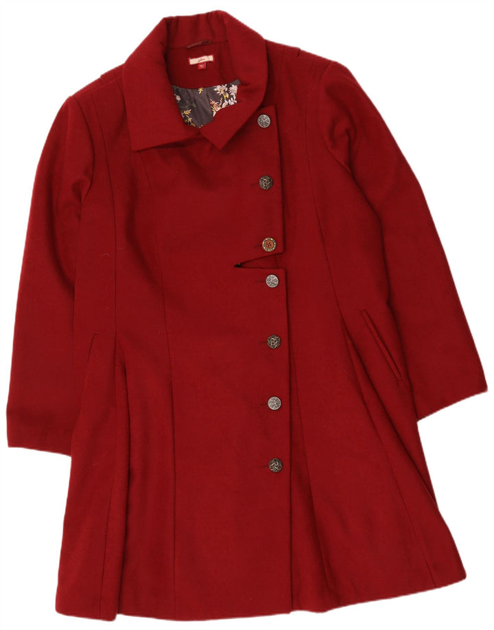 Joe Browns Womens Oversized Overcoat UK 22 3XL Red Polyester