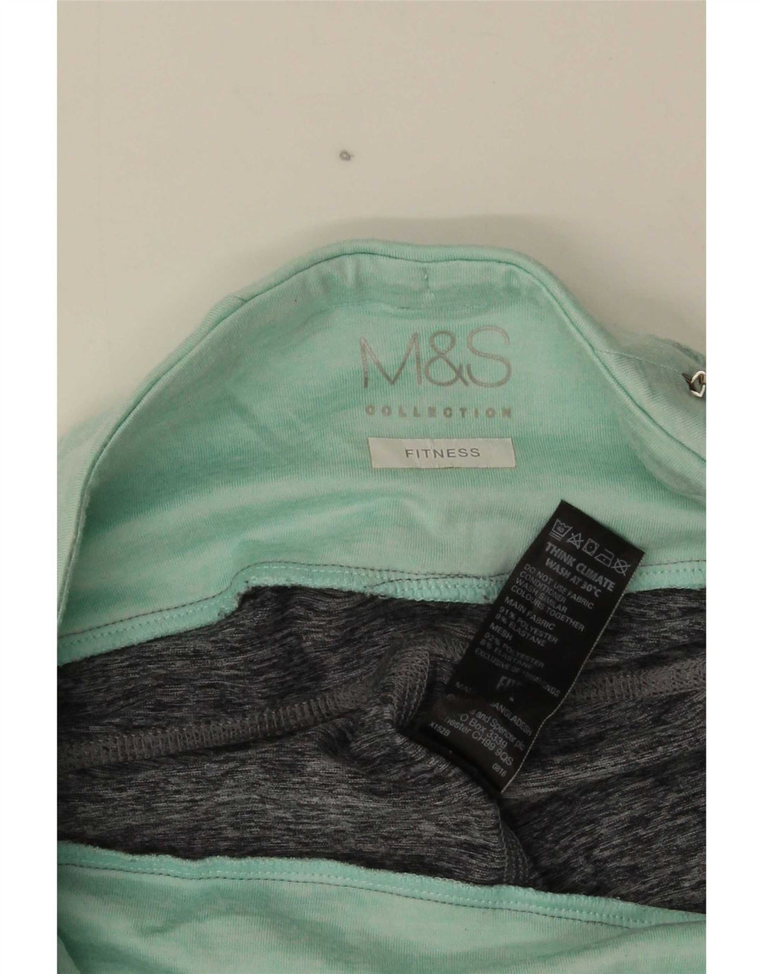 Marks & Spencer Womens Capri Leggings UK 12 Medium Grey Colourblock
