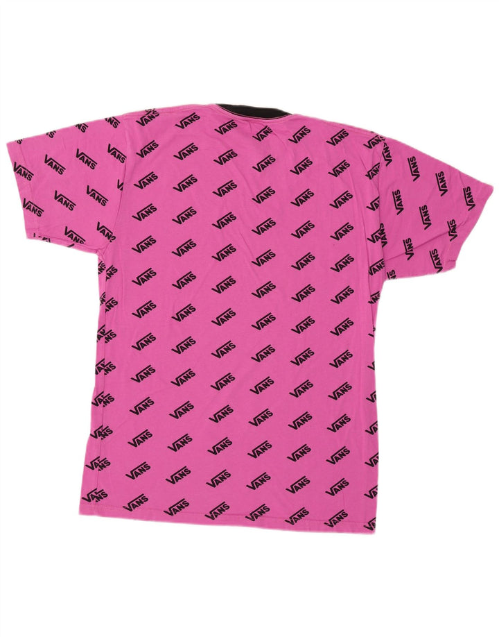 Vans Mens Premium Graphic T-Shirt Top Medium Pink Cotton