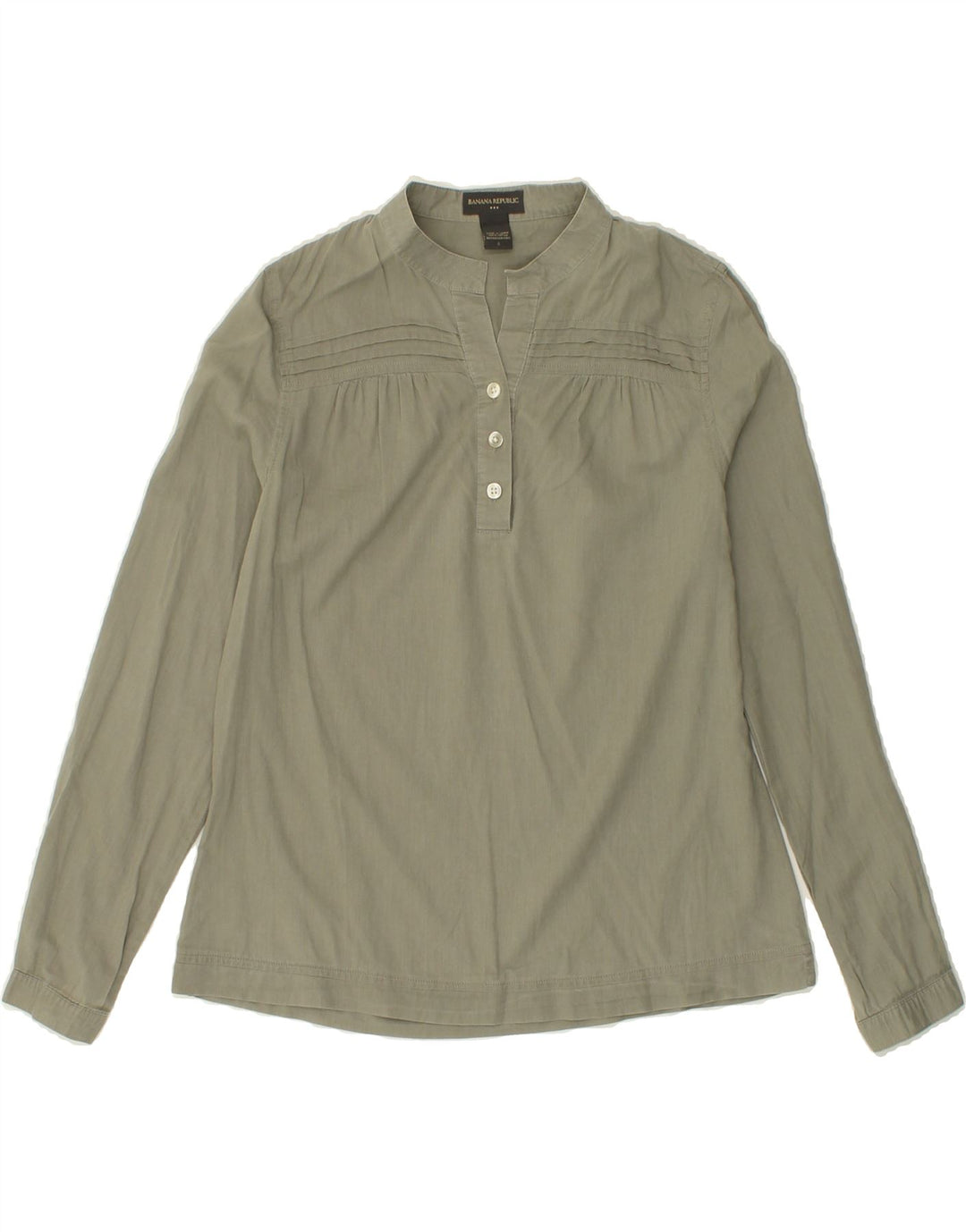 BANANA REPUBLIC Womens Pullover Shirt UK 10 Small Green Cotton Vintage Banana Republic and Second-Hand Banana Republic from Messina Hembry 