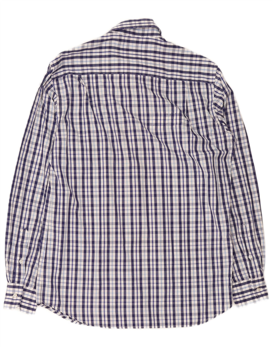 Paul & Shark Mens Checked  Shirt Medium Blue Check Cotton