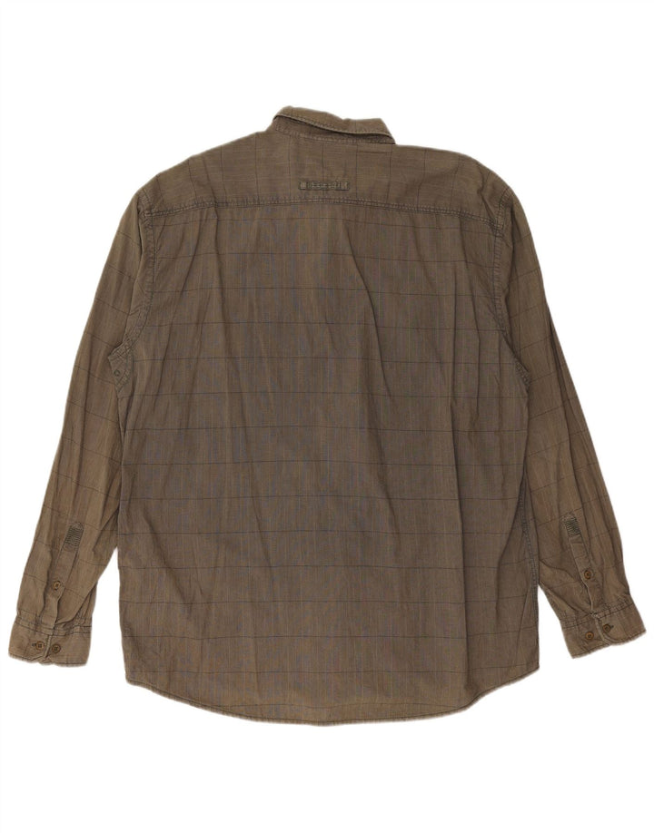 CAMEL ACTIVE Mens Regular Fit Shirt XL Khaki Check Cotton